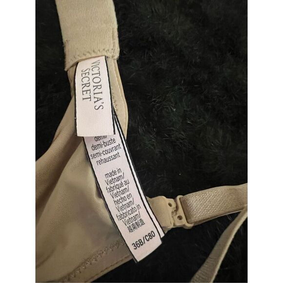 VICTORIA'S SECRET UPLIFT SEMI DEMI UNDERWIRE BRA SZ 36B BEIGE HEATHER - Picture 4 of 4